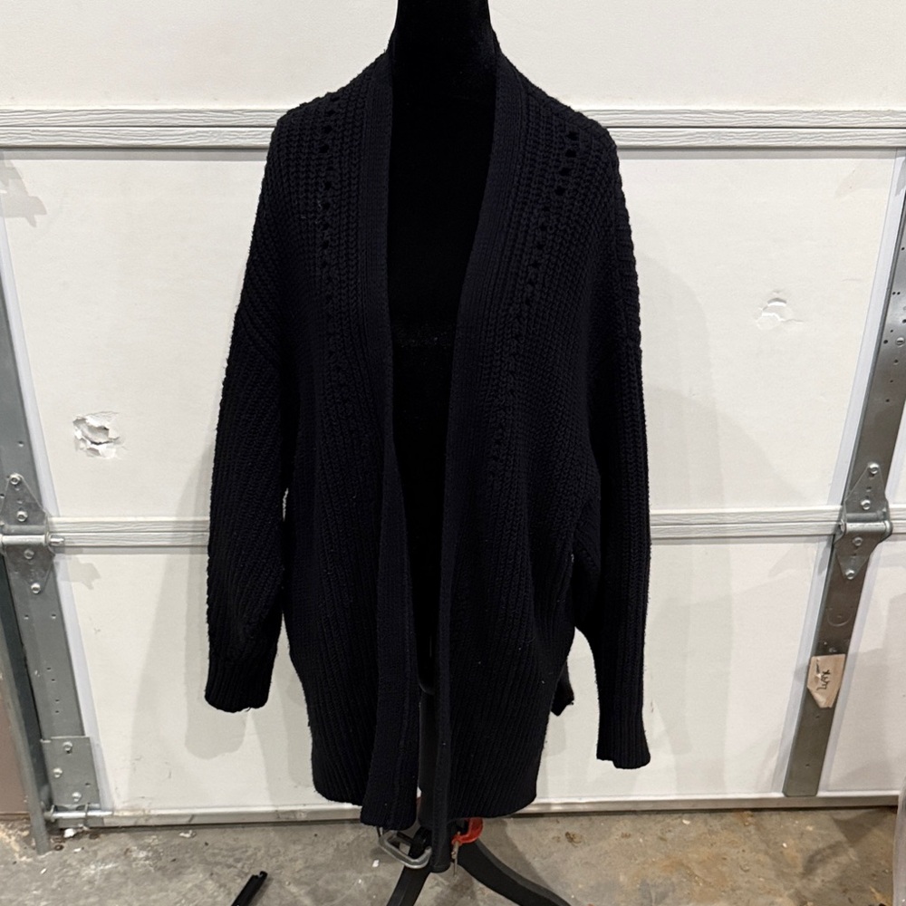 Free People Black Knit Cardigan